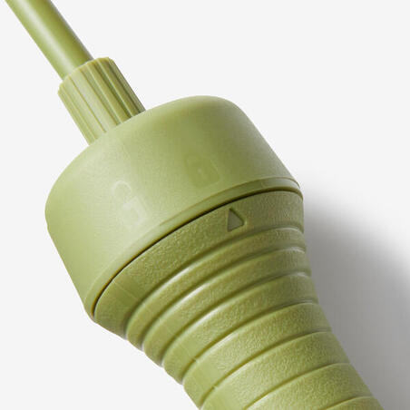 Vijača za preskakanje sa gumenim ručkama 3 m podesiva dužina zelena
