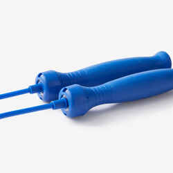 Jump Rope with Rubber Handles 3 m Adjustable Length - Vivid Blue