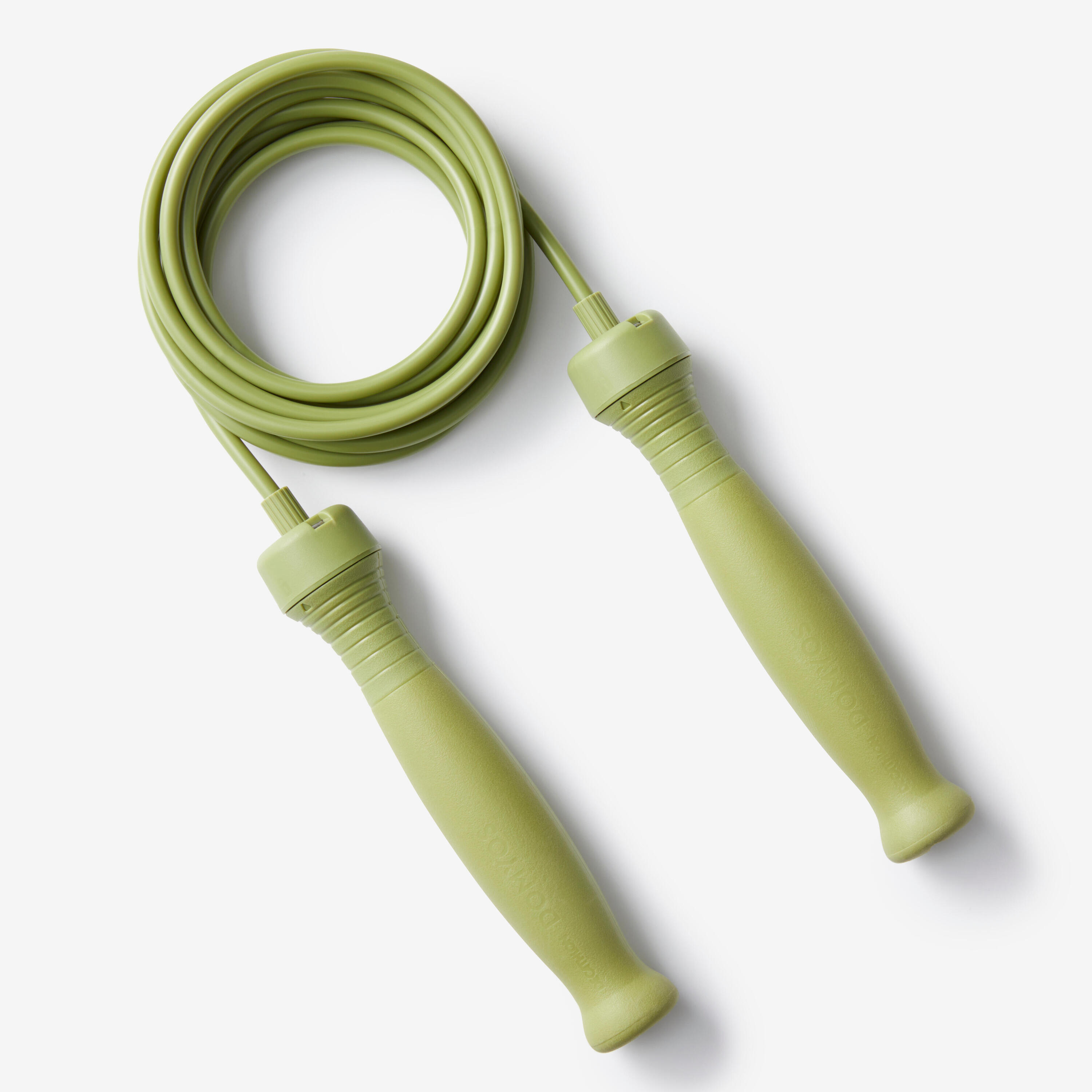 Jump Rope with Rubber Handles 3 m Adjustable Length - Green 1/7