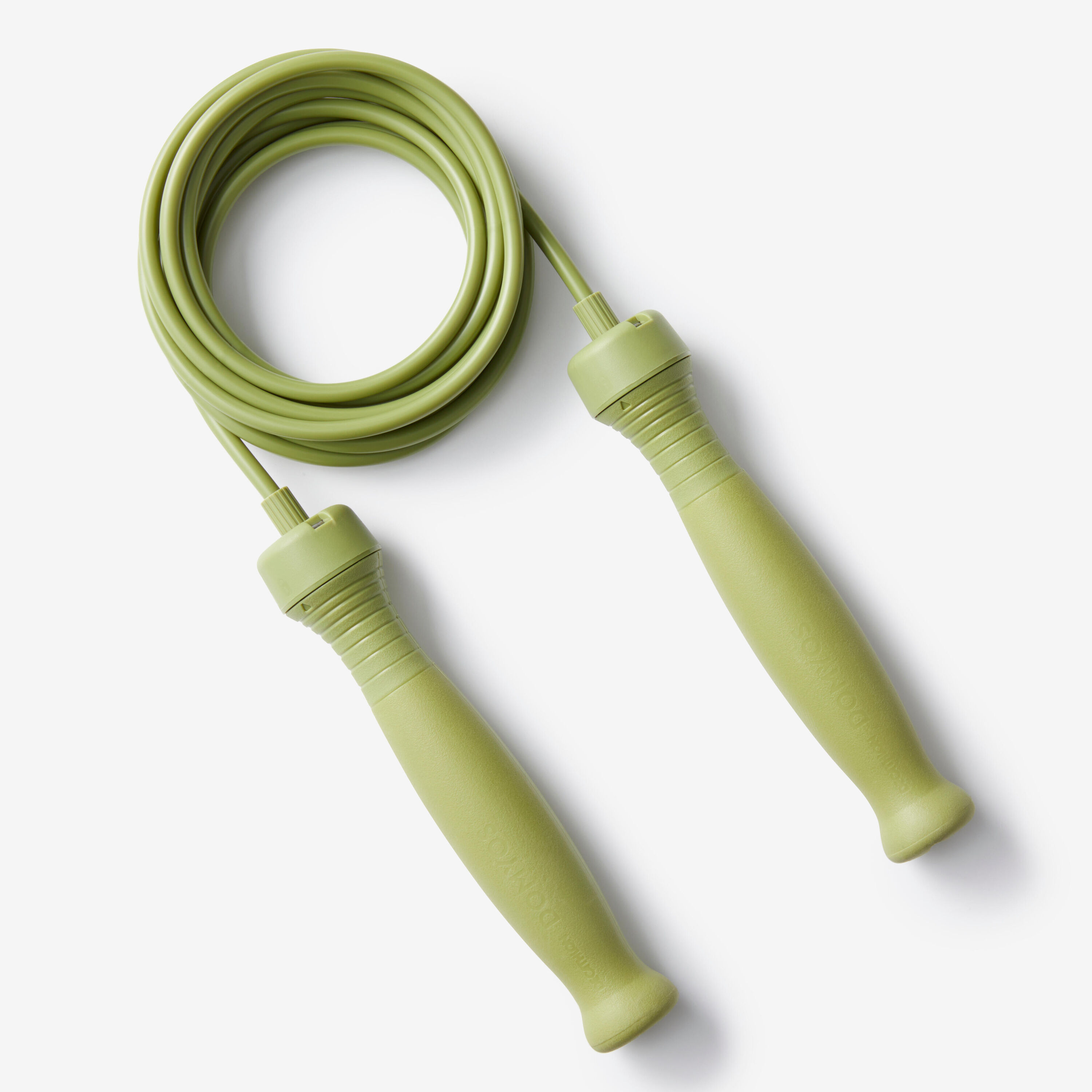 DOMYOS Jump Rope with Rubber Handles 3 m Adjustable Length - Green