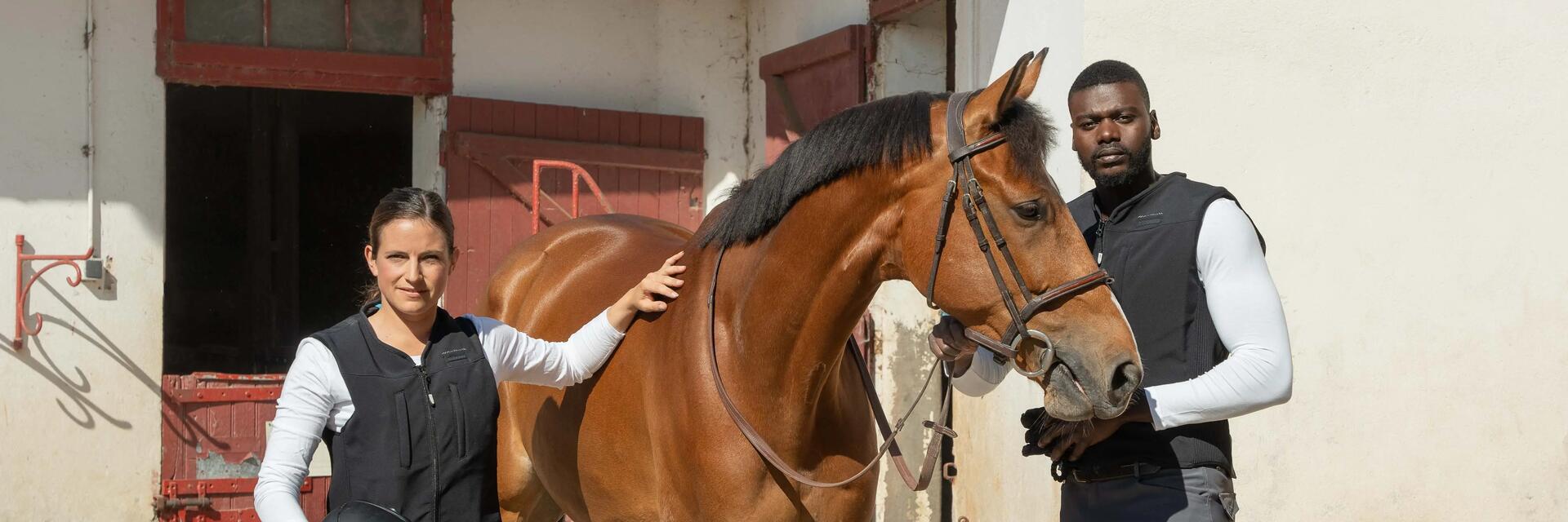 cc une protection dorsale équitation
