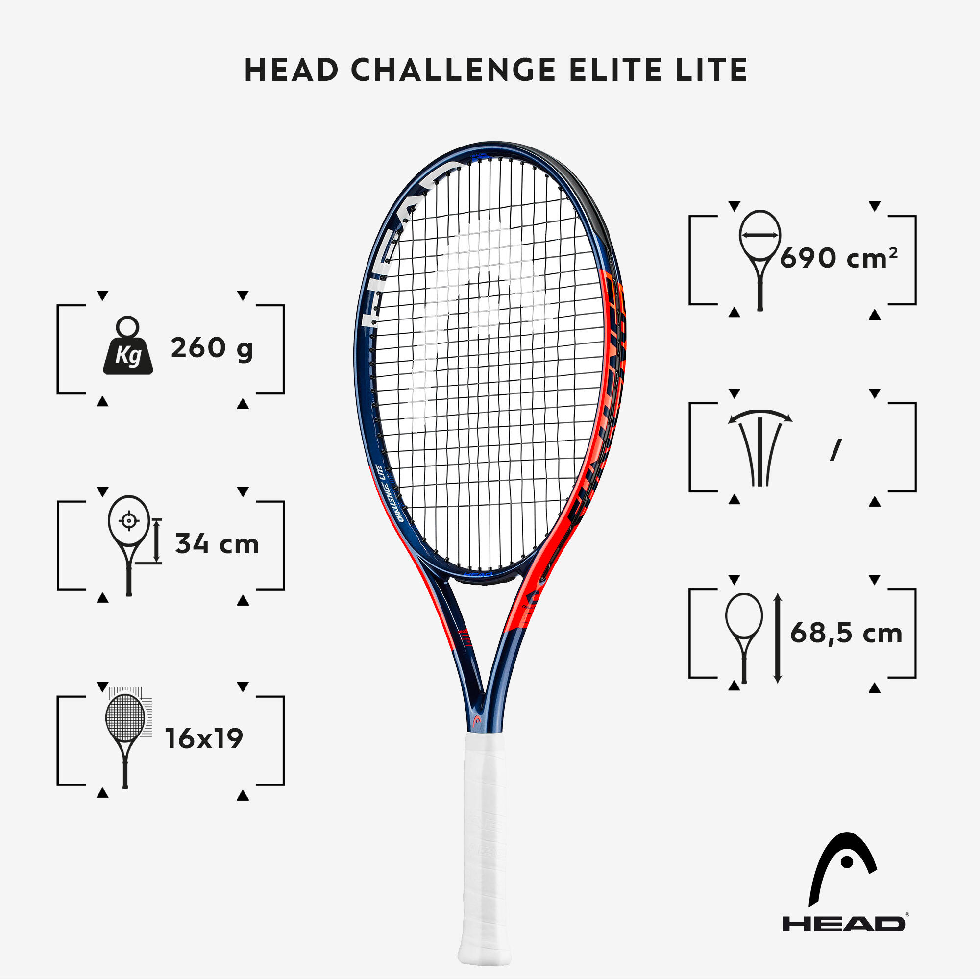 ELITE RACCHETTA DA TENNIS CHALLENGE LITE