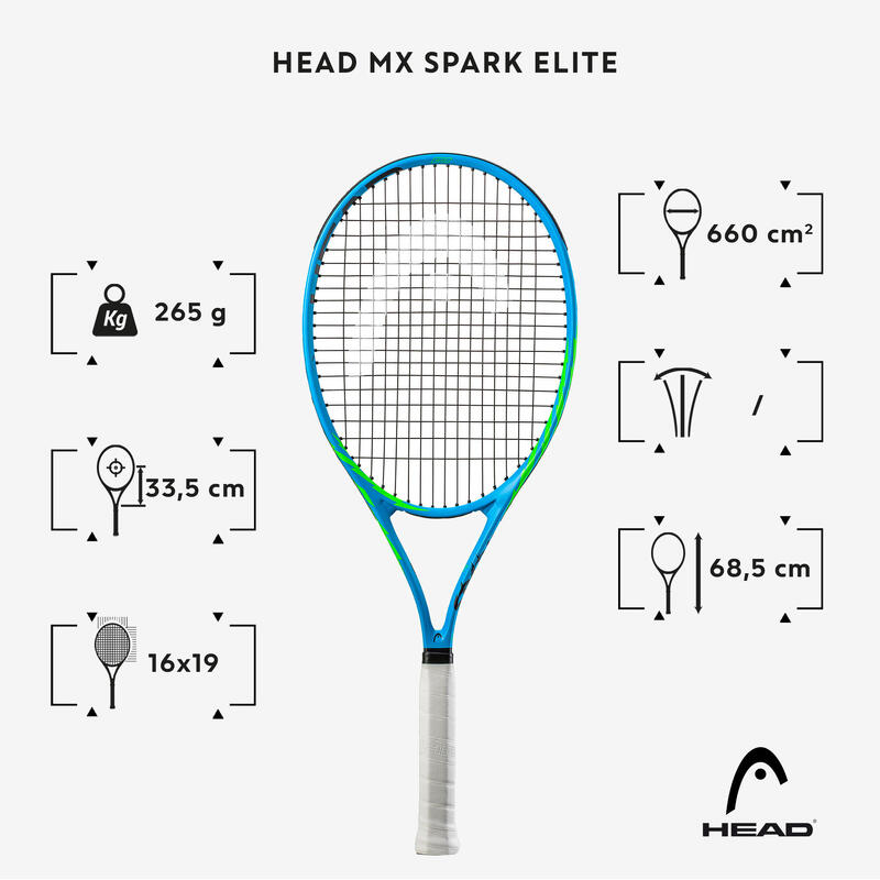 Racchetta tennis adulto Head MX SPARK ELITE azzurra