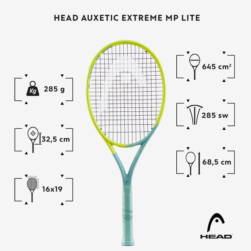 Rachetă Tenis Auxetic Extrem MP Lite 285g Galben-Gri Adulţi 