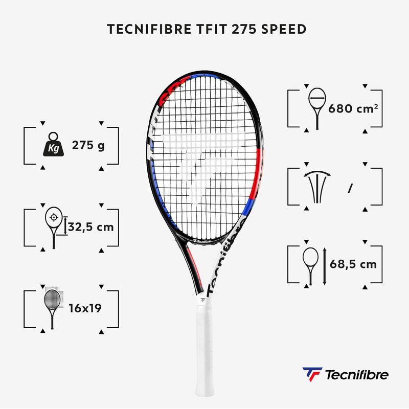 Raquette de tennis adulte Tecnifibre Tfit 275 Speed
