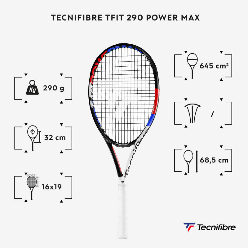 Raquette de Tennis adulte Tfit 290 power max