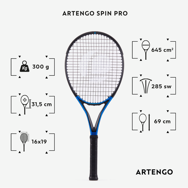 Raquette de tennis vintage XL 3303 - Poignée cuir véritable