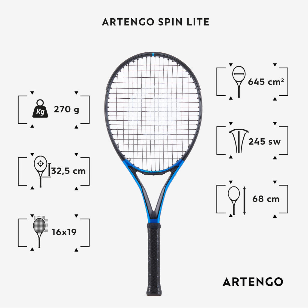 מחבט טניס למבוגרים TR930 Spin Lite - שחור/כחול