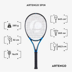 Adult Tennis Racket - Artengo TR930 Spin Black Blue 285g