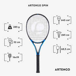 Adult Tennis Racket - Artengo TR930 Spin Black Blue 285g