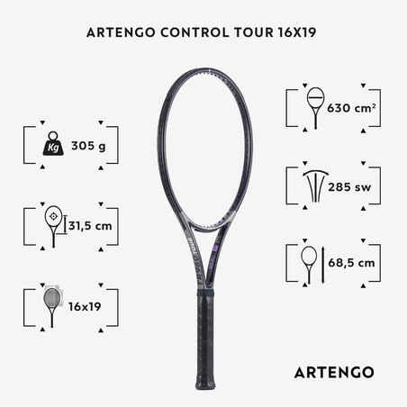 Adult Tennis Racket Control Tour TR960 16x19 Unstrung - Grey