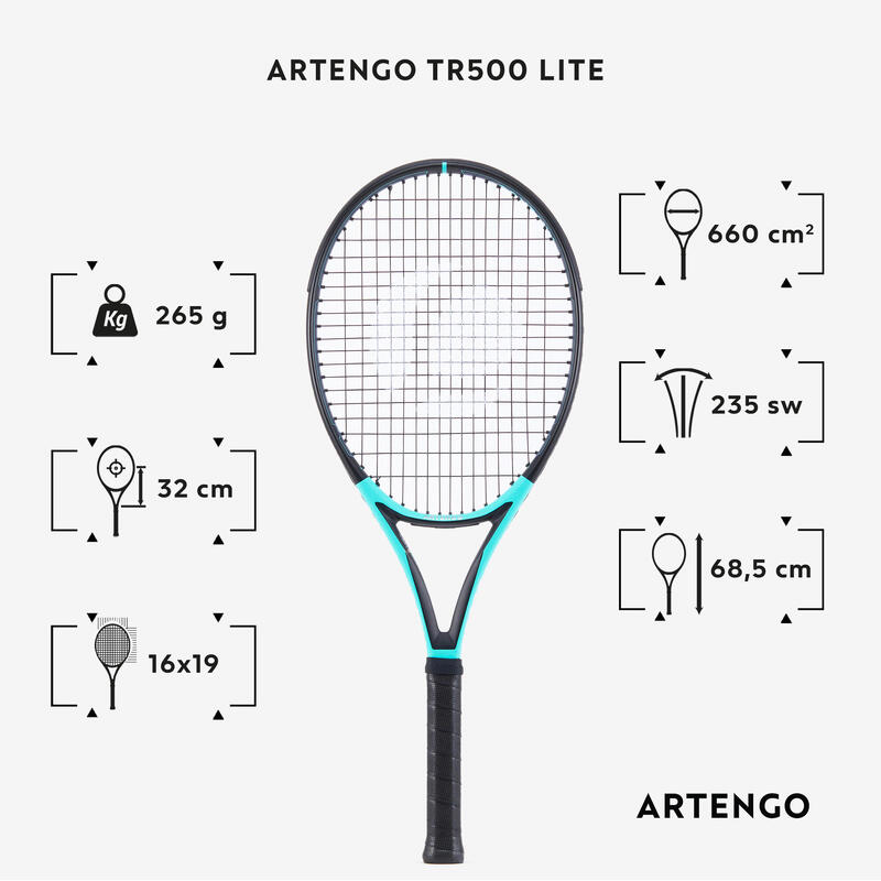 Rachetă Tenis TR500 Lite Verde Adulţi