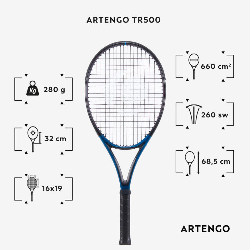 Tennisschläger TR500 Erwachsene blau