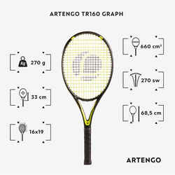 Adult Tennis Racket - TR160 Graph Black