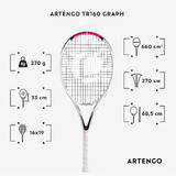 TR160 Graph Adult Tennis Racket - White