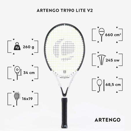 Ракетка теннисная для взрослых TR190 Lite V2