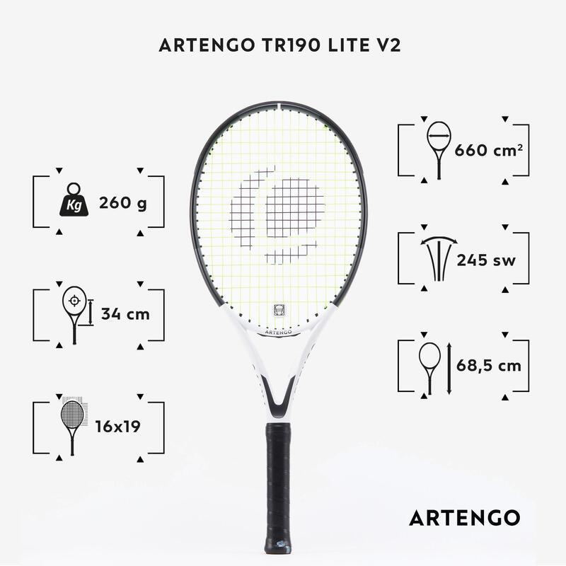 Artengo Tennisschläger Damen/Herren - TR190 Lite V2 260 g besaitet