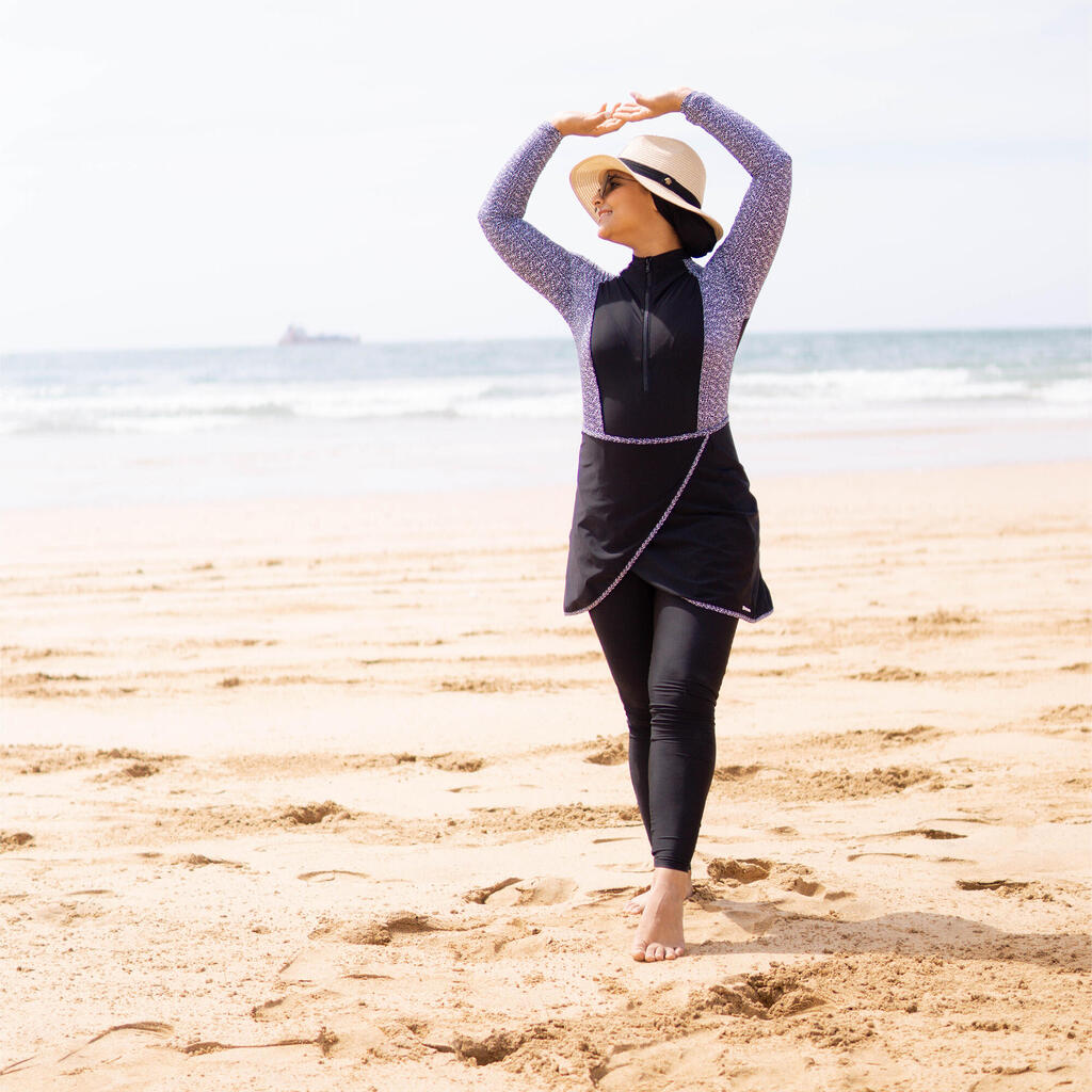 BURKINI RIME 100 MANCHES LONGUES LEO BLACK