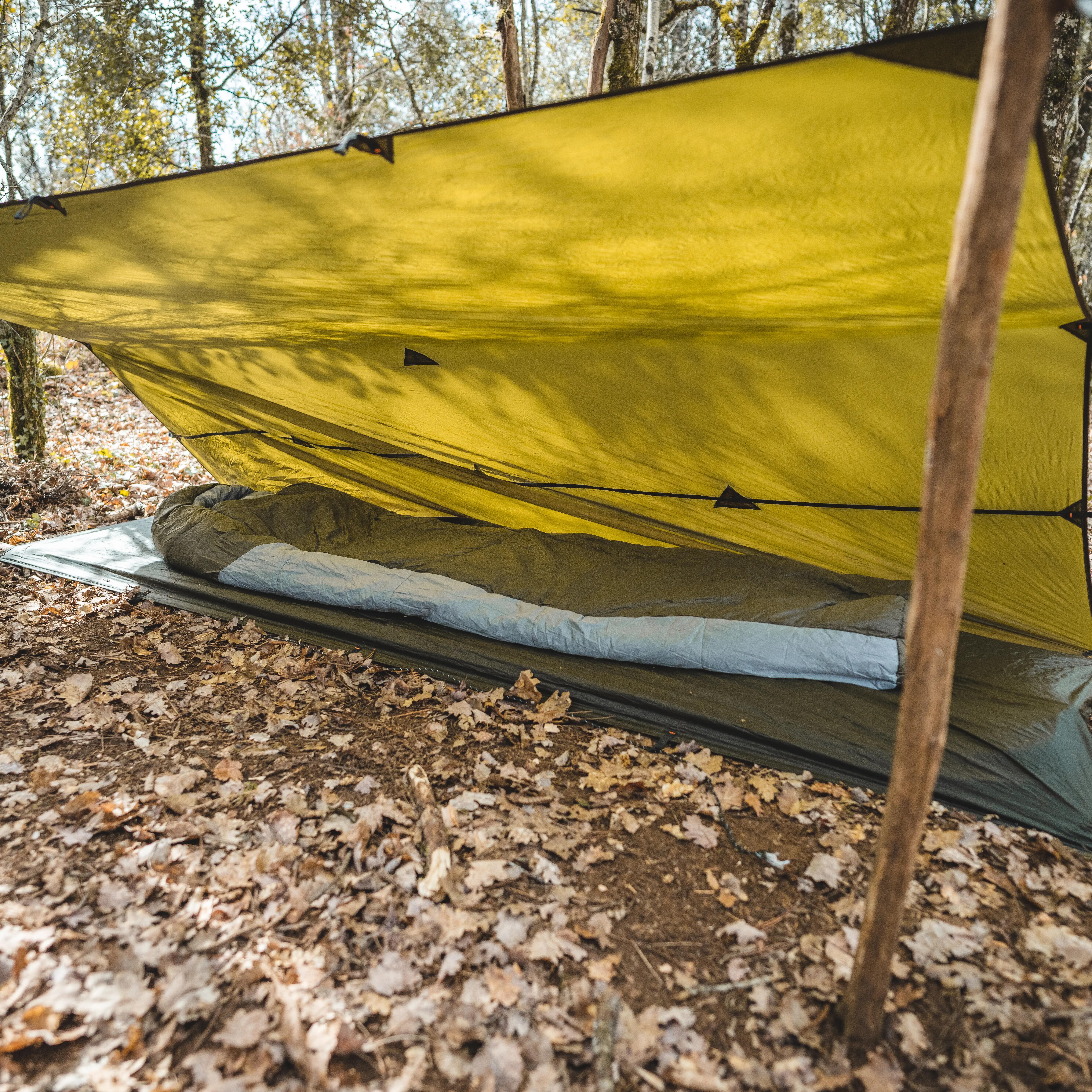 TARP BUSHCRAFT BIVOUAC COMPACT LIGHT 2.95X2.8 M WATERPROOF KHAKI