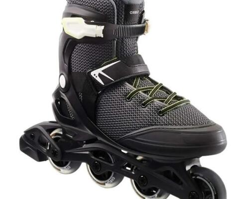 INLINESKATES FITNESS HERREN FIT100 SCHWARZ/GRAU