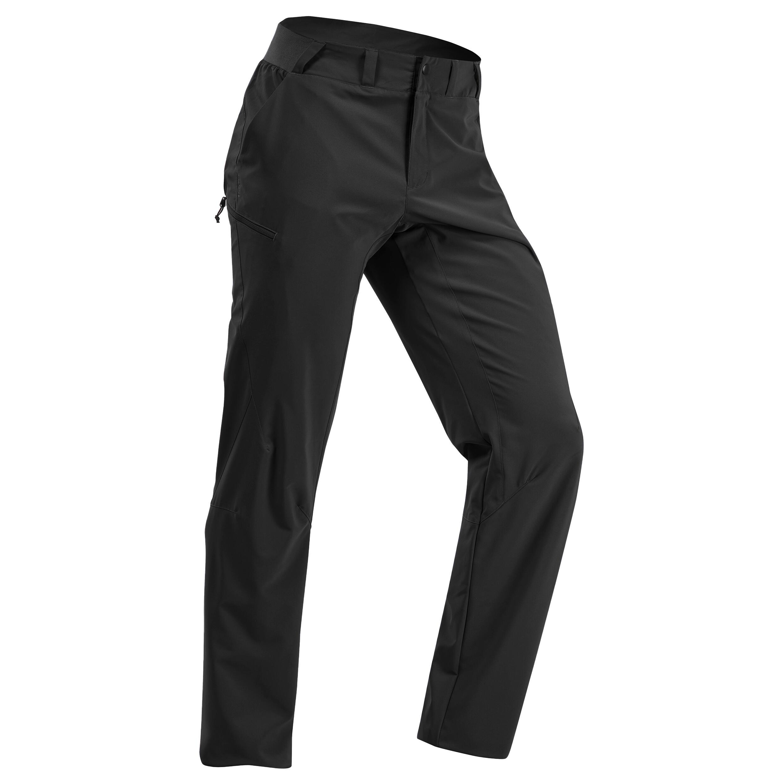  Pantalon Drumeție la munte MH100 Negru Bărbați 