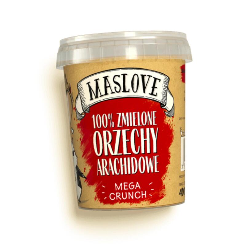 Pasta z orzechów arachidowych crunchy Maslove 400g