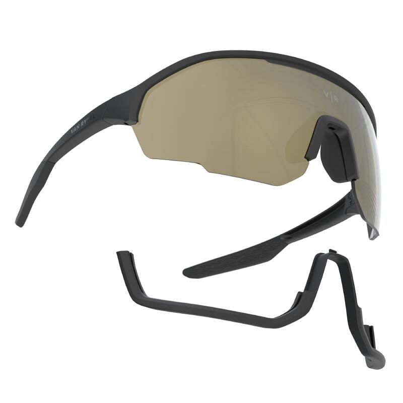 Fietsbril voor volwassenen XC RACE II categorie 3 zwart/goud