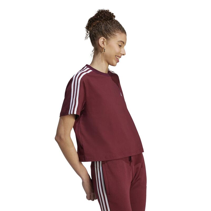 T-shirt donna fitness Adidas regular 100% cotone rossa
