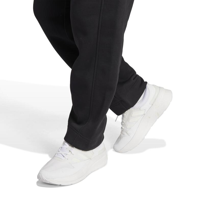 Pantaloni donna fitness Adidas ampi misto cotone neri