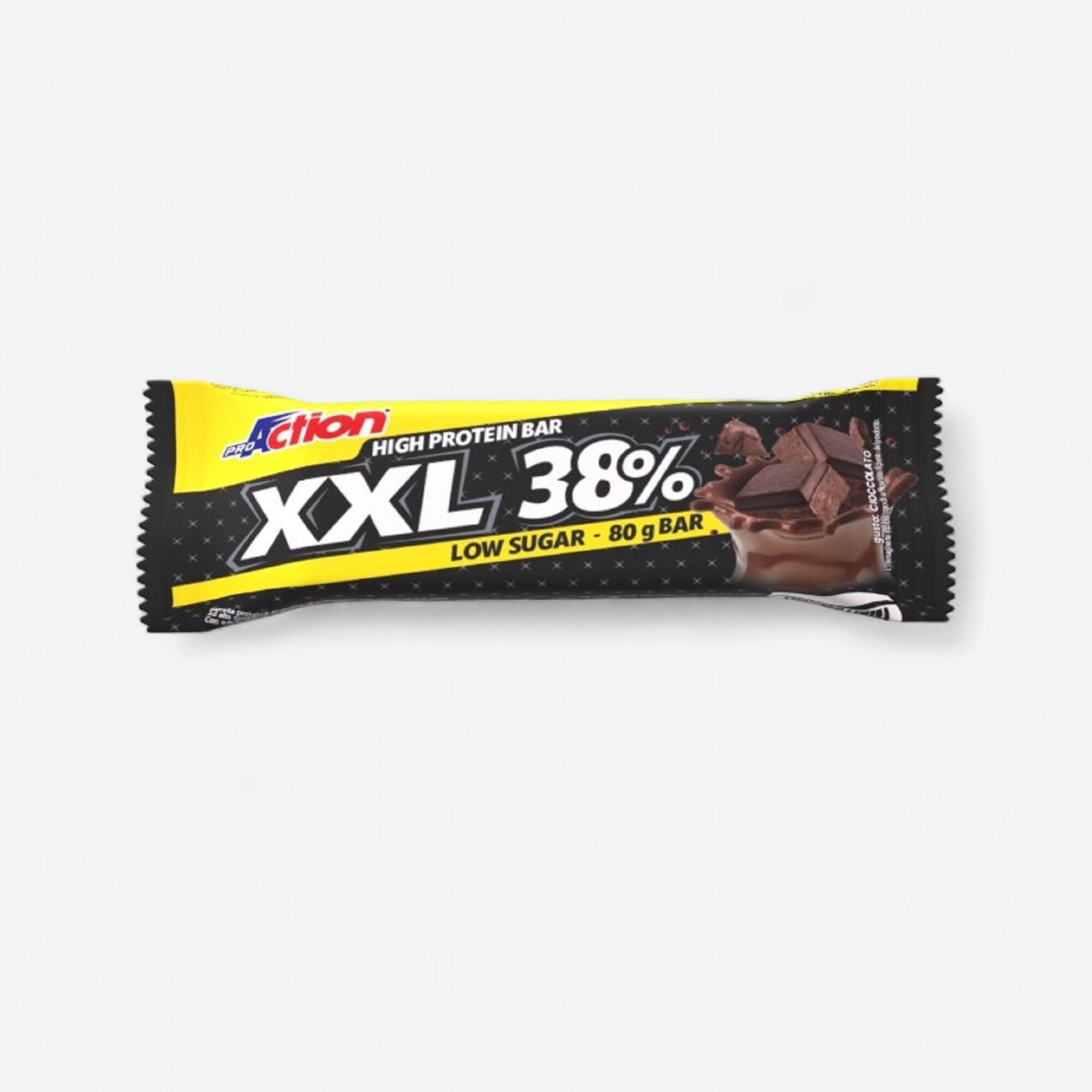 PROACTION Barretta proteica XXL High Protein Bar 80g ProAction  38%  gusto Cioccolato