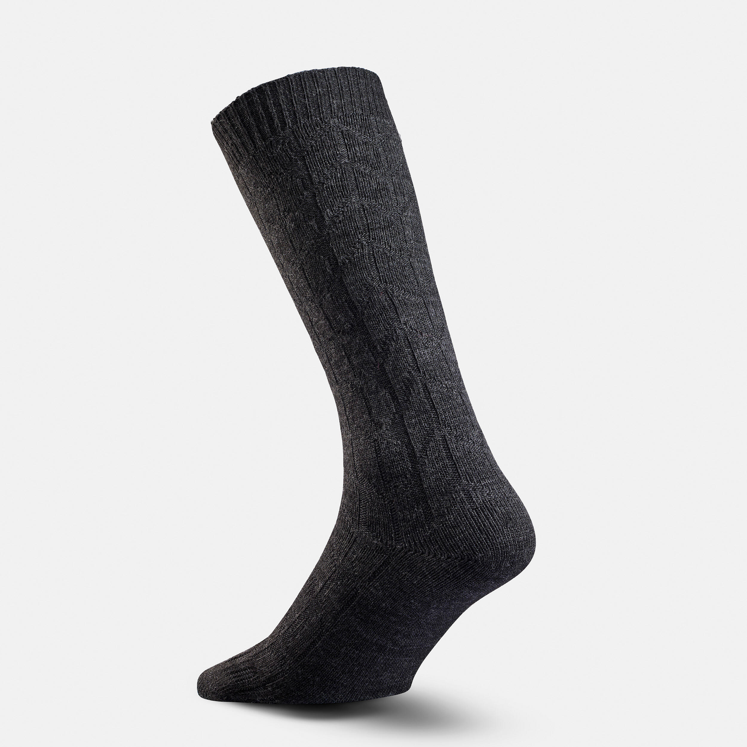 Warm hiking socks - SH100 MID JACQUARD - 2 pairs 8/10