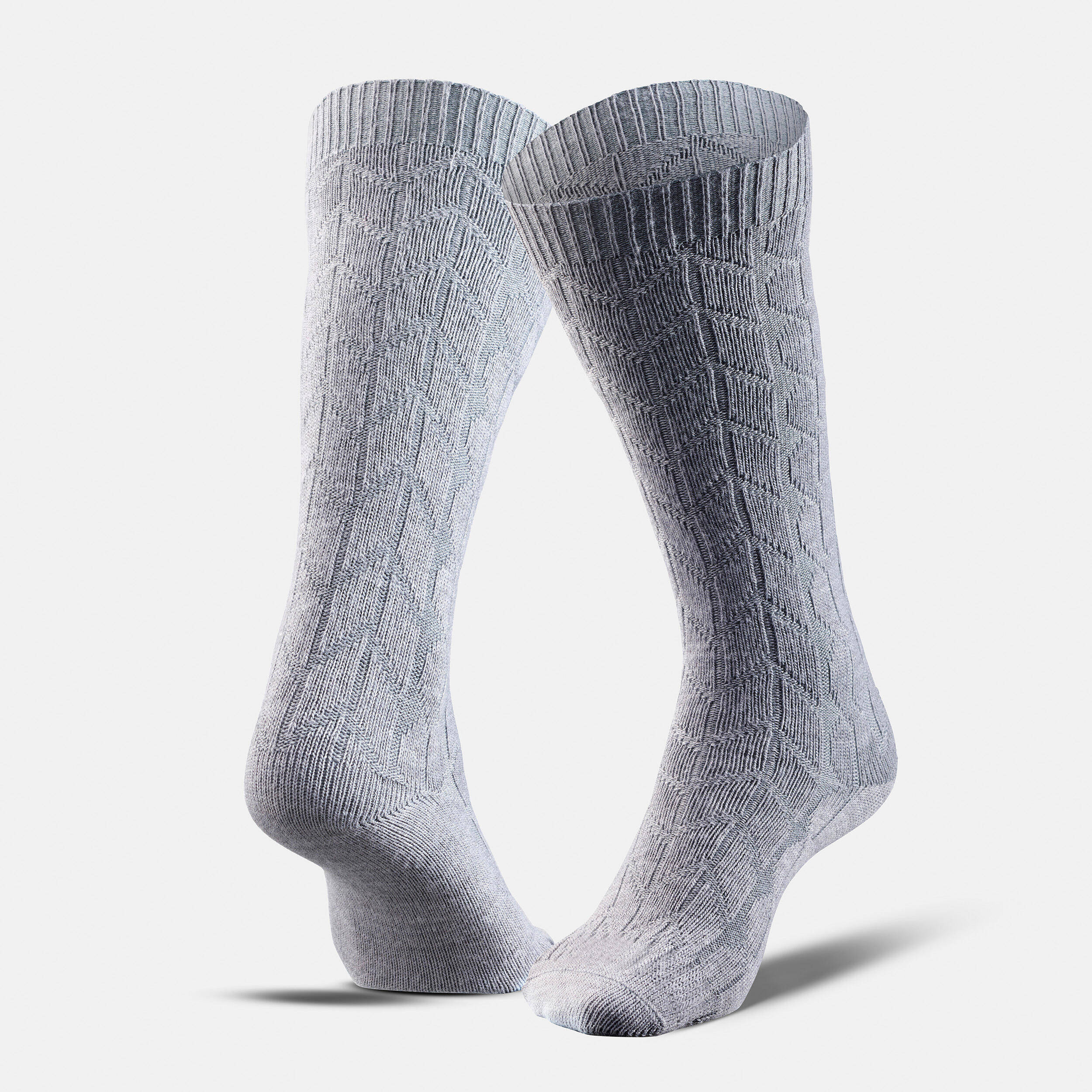 Warm hiking socks - SH100 MID JACQUARD - 2 pairs -  2