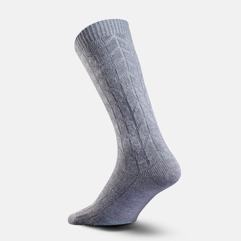 Warm hiking socks - SH100 MID JACQUARD - 2 pairs