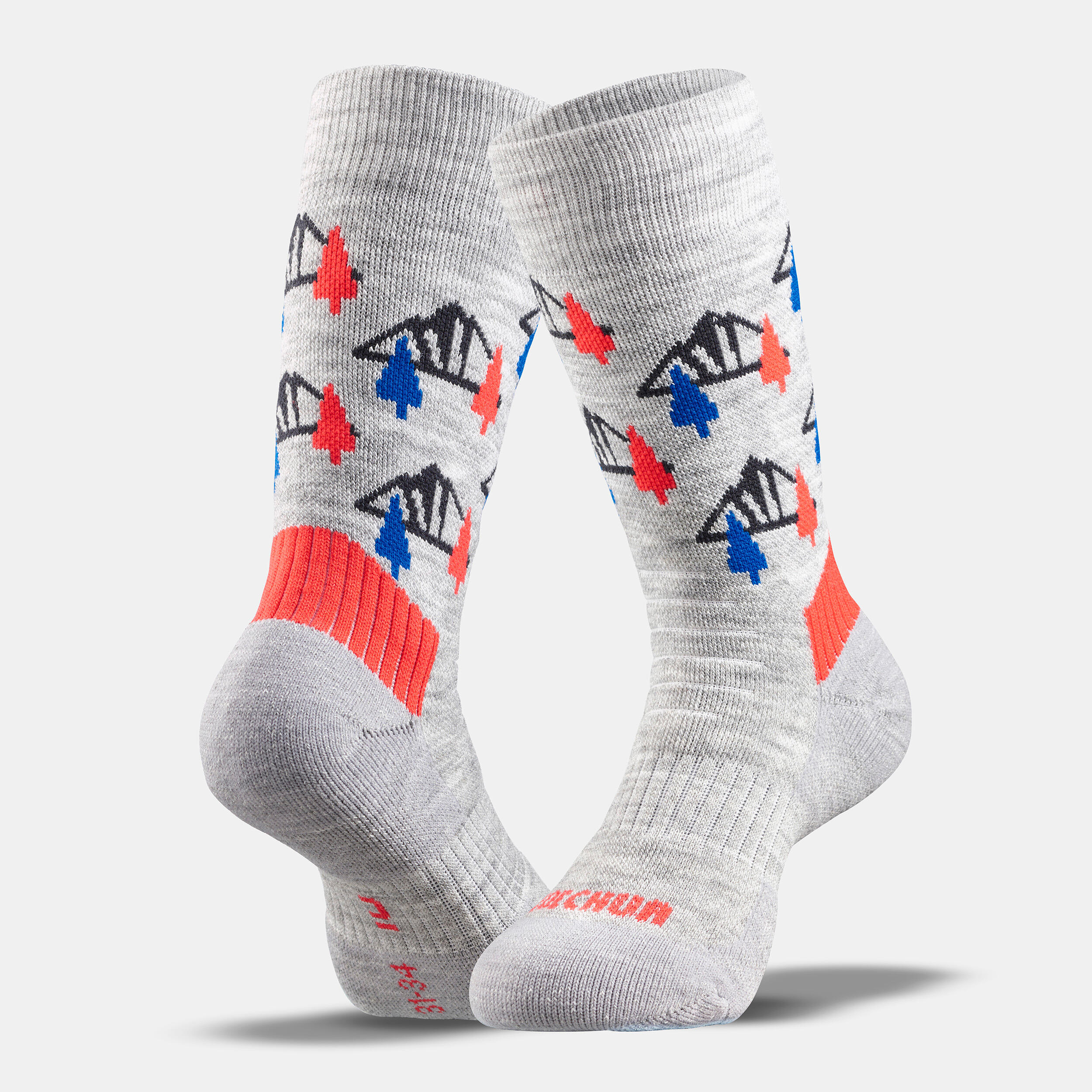 Kids’ Warm Hiking Socks SH100 Mid 2 Pairs 2/9