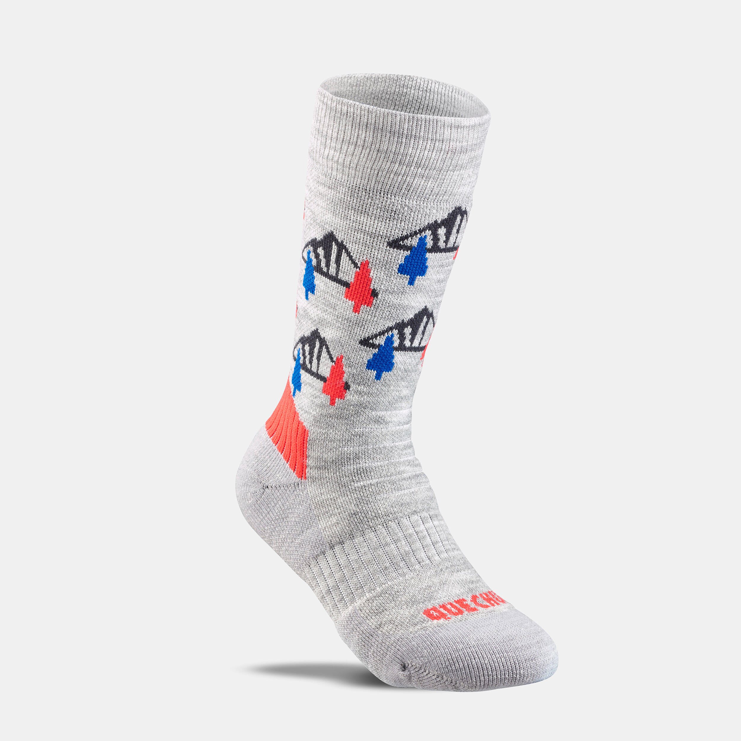 Kids’ Warm Mid-Height Hiking Socks x2 – SH 100 - QUECHUA