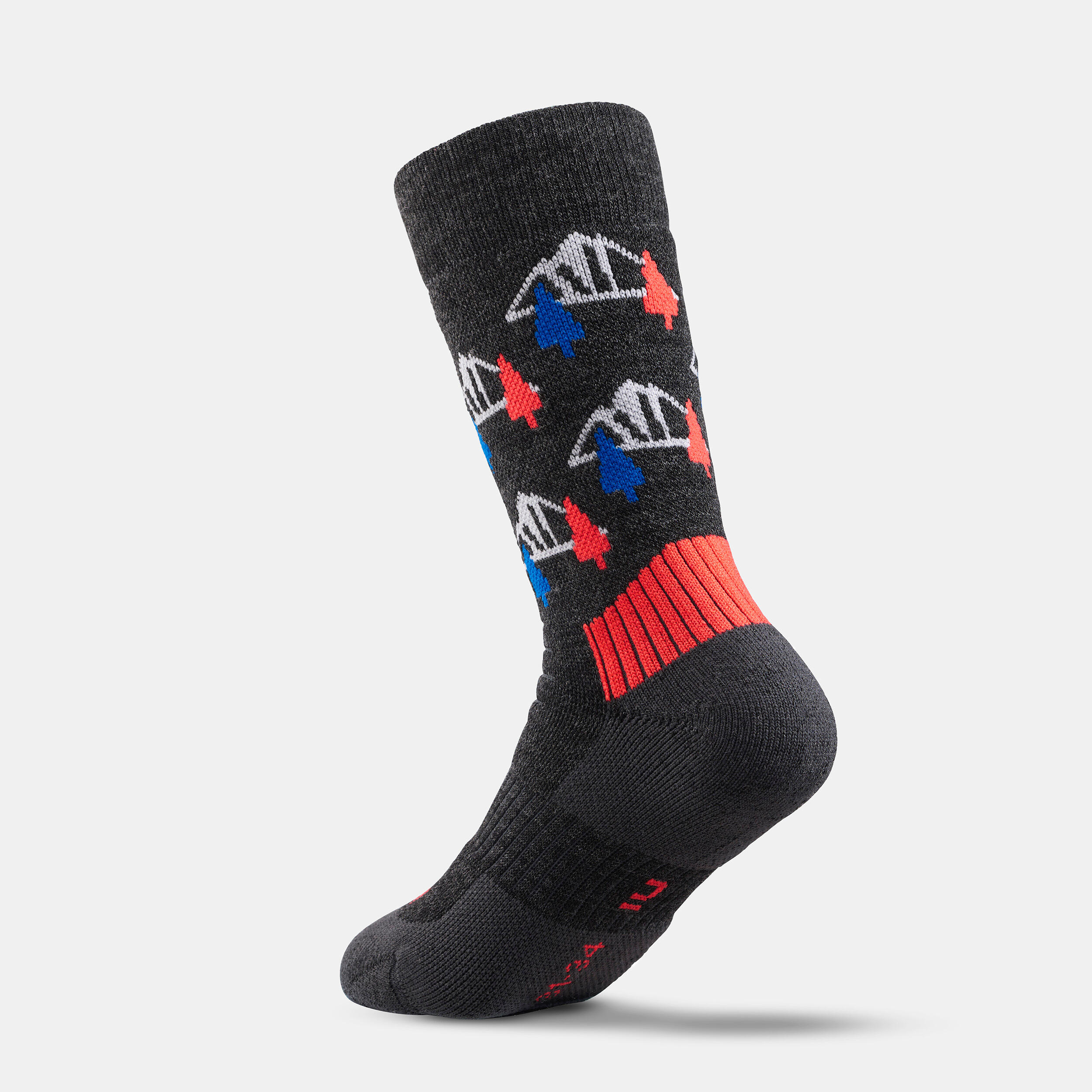 Kids’ Warm Mid-Height Hiking Socks x2 – SH 100 - QUECHUA