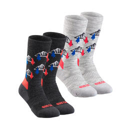 unenow Calcetines de esquí de lana merino para niños, 2 pares, calcetines  térmicos cálidos de invierno para niños y niñas pequeños