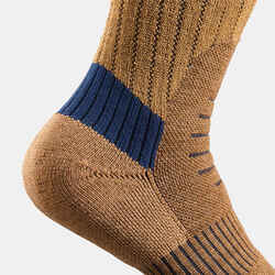 Παιδικές ζεστές κάλτσες πεζοπορίας - SH100 Mid 2 ζεύγη - Μπλε/Καφέ