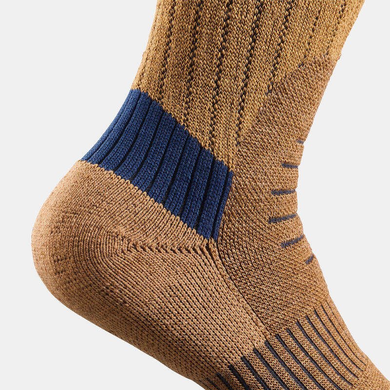 Çocuk Outdoor Uzun Kışlık / Termal Çorap - Mavi / Kahverengi - 2 Çift -SH100 Mid