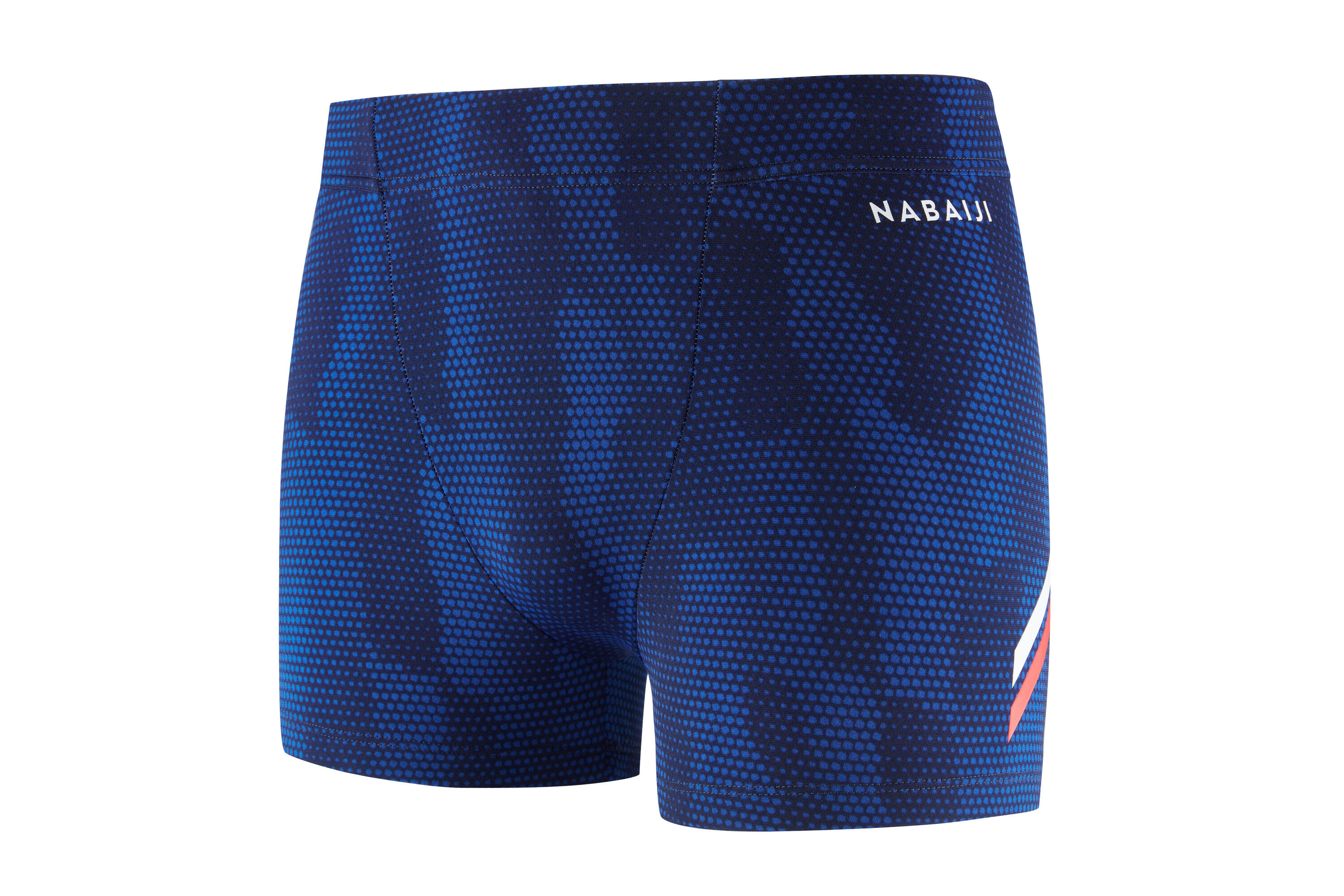 Maillot De Bain Garçon Enfant Tricolore Col Rond Stretch Manches Courtes - Bleu Bleu