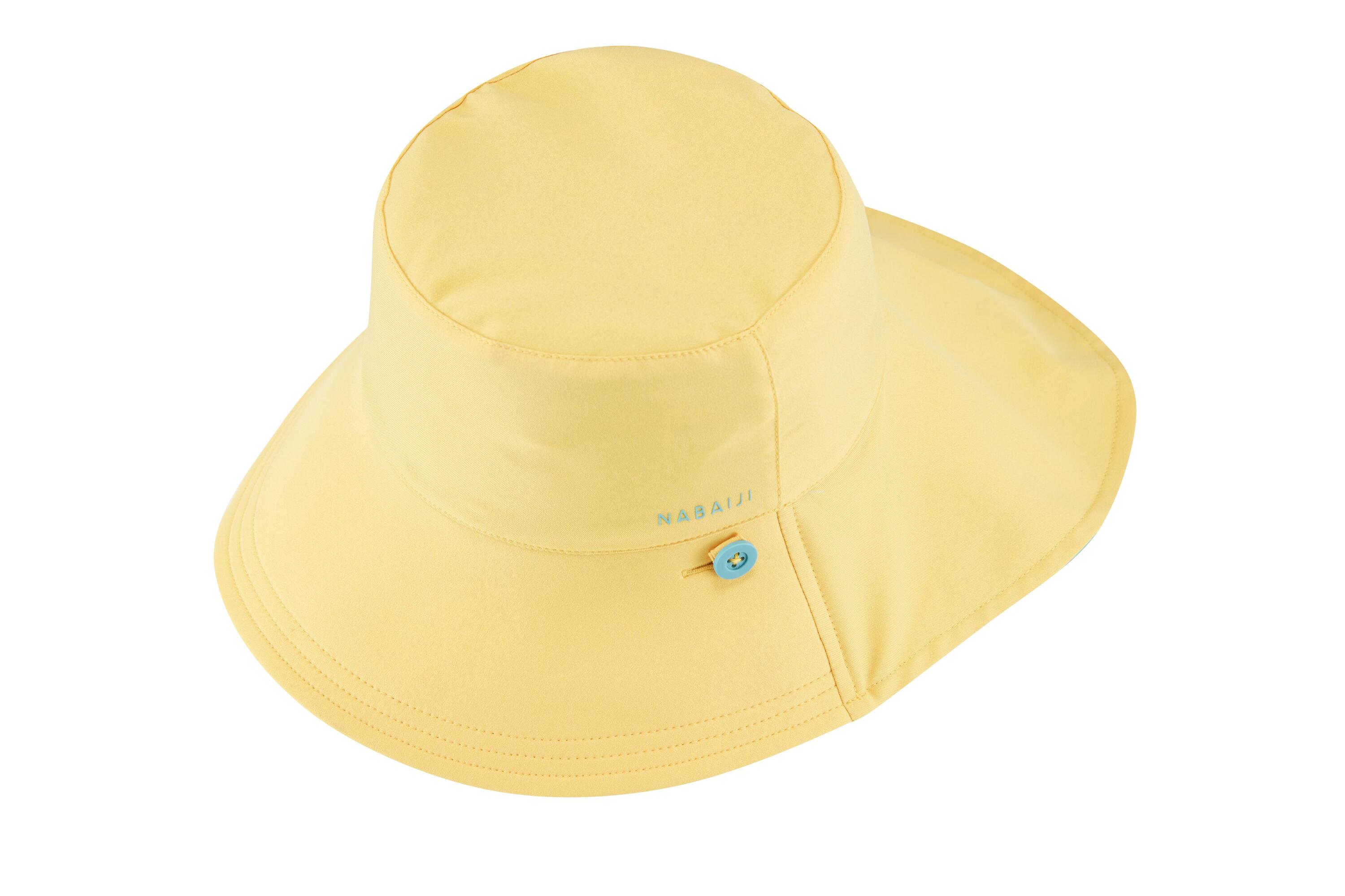 Sonnenhut Baby UV-Schutz wendbar - Savanne gelb/blau 18/21