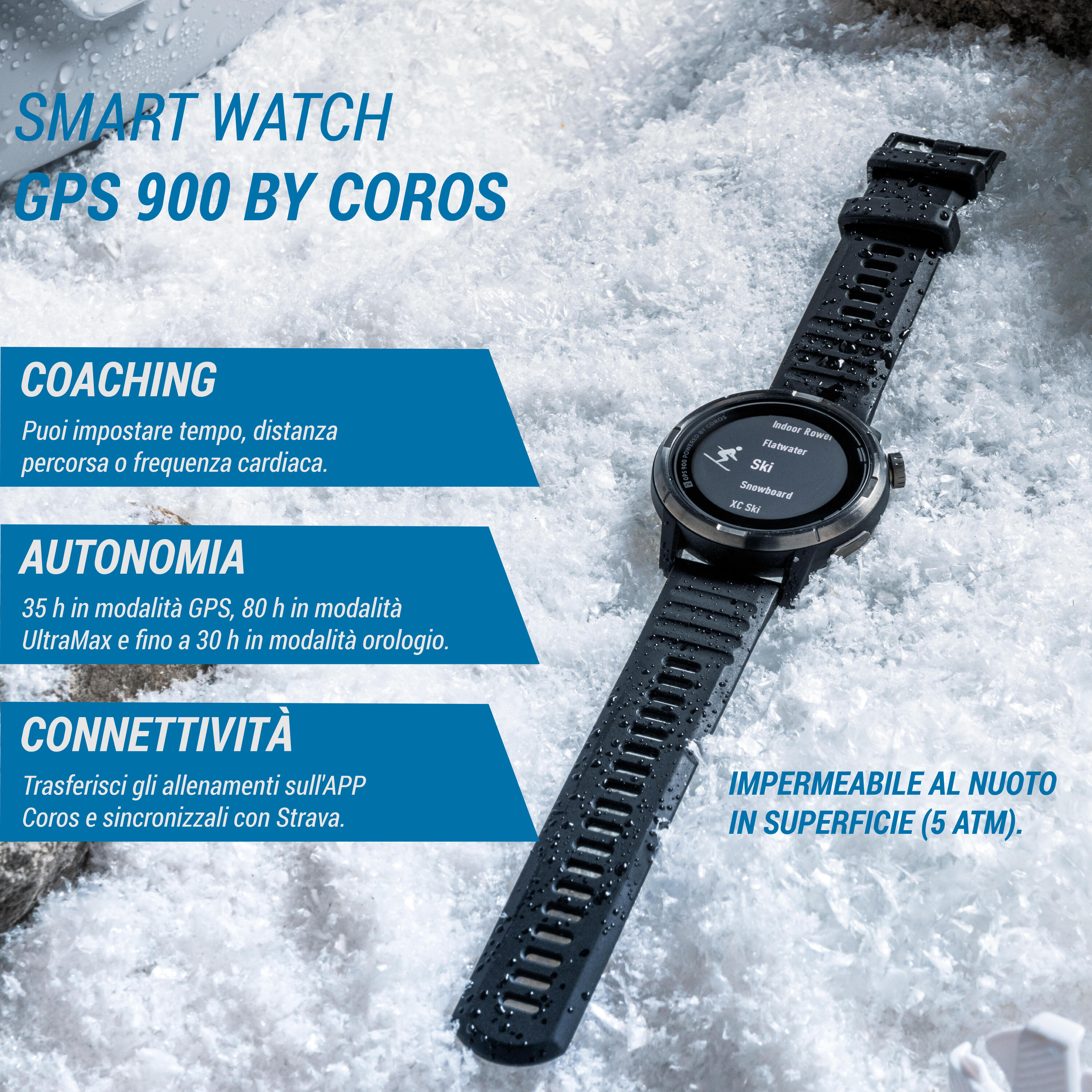 Smartwatch GPS 900 BY COROS nero 9/14