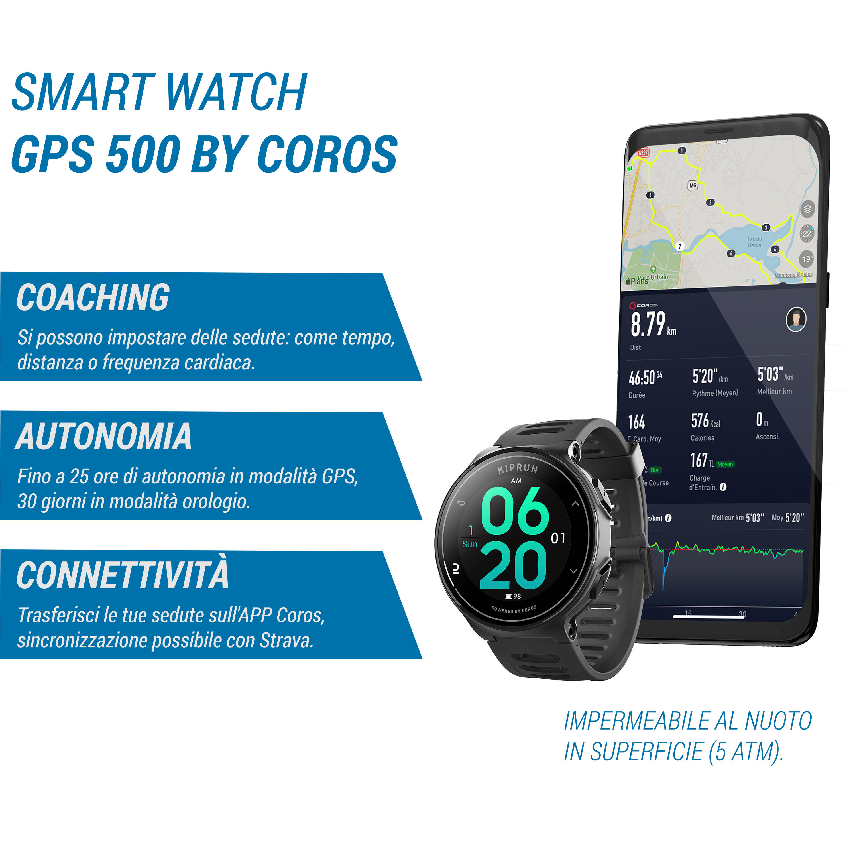 Smartwatch GPS 500 BY COROS nero 2/11