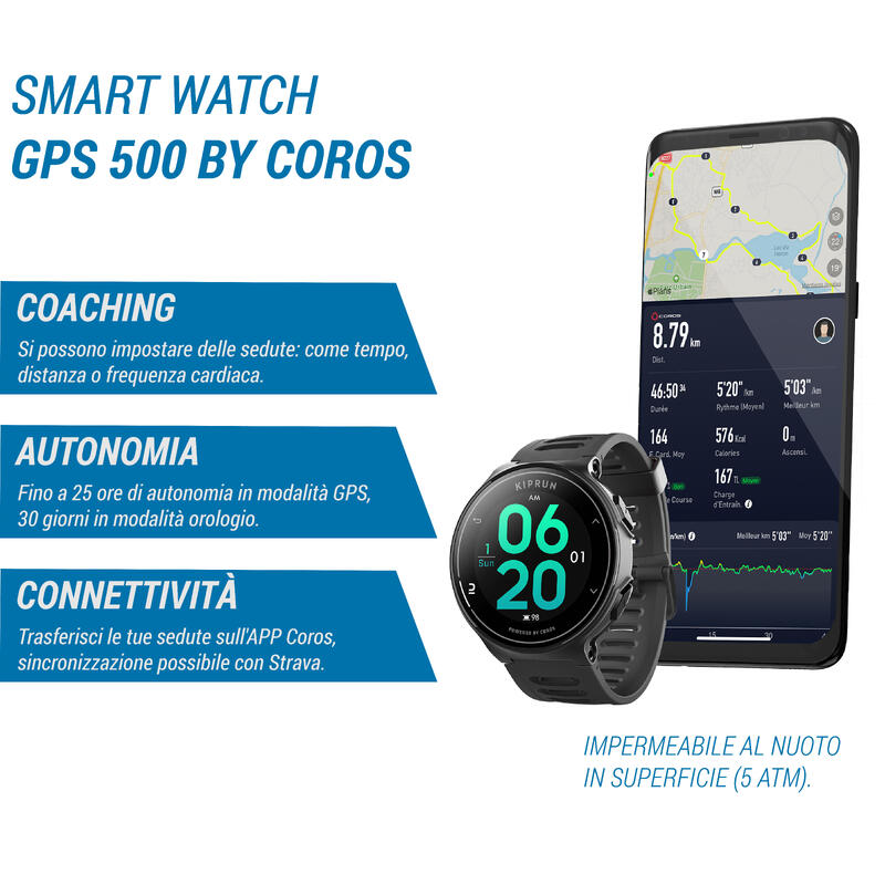 Smartwatch GPS 500 BY COROS nero