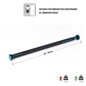 Door Lockable Pull Up Bar 70 Cm Black Blue