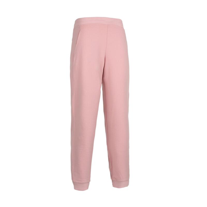 Kids' Unisex Straight-Cut French Terry Cotton Jogging Bottoms 100 - Old Pink