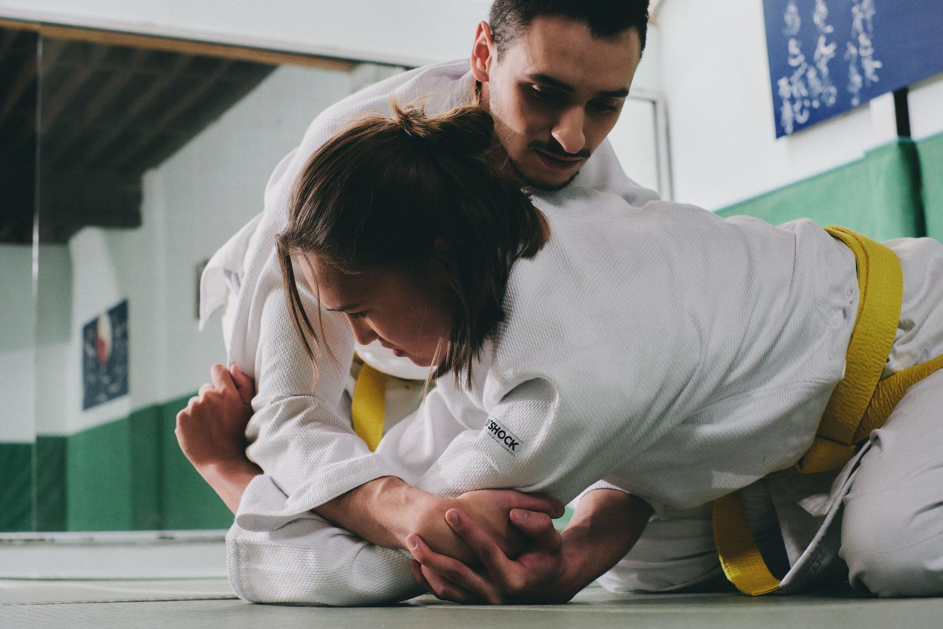 Kimono adulto judo 100 bianco 7/14