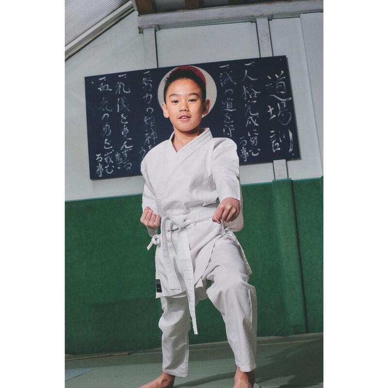 Kimono karate karategi niños Outshock 100 blanco