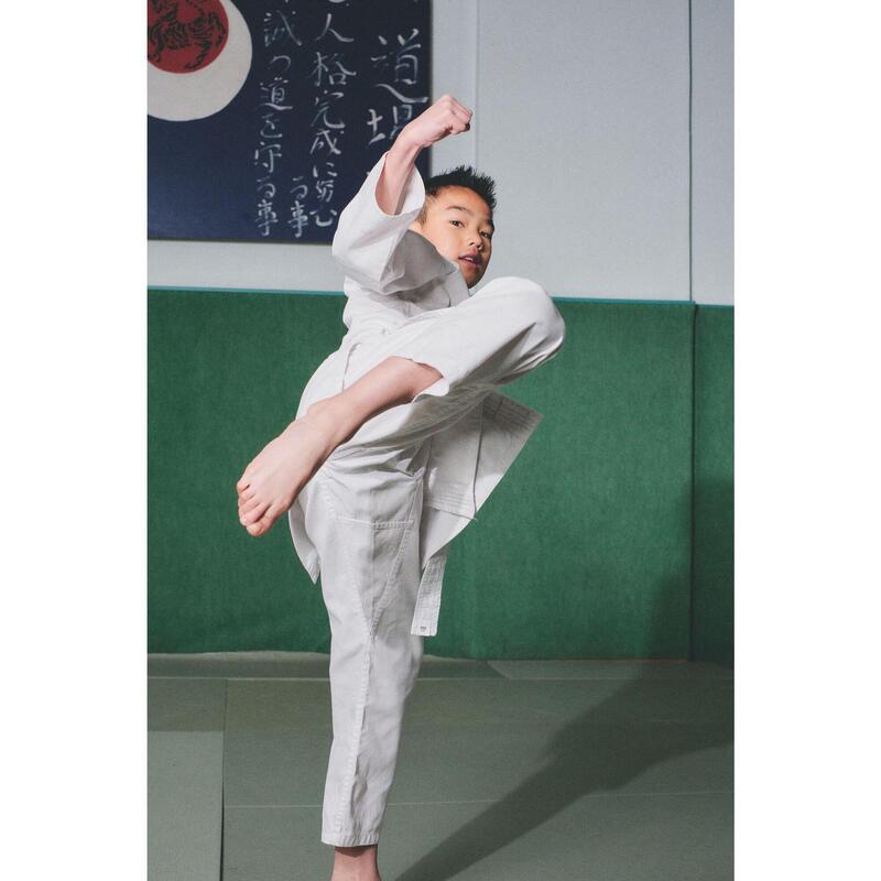 Kimono karate karategi niños Outshock 100 blanco