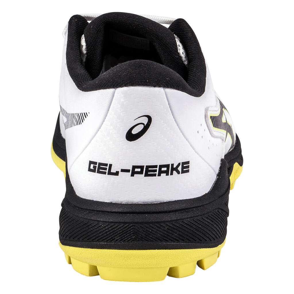Bērnu augstas intensitātes lauka hokeja apavi “Gel Peak”, balti/dzelteni